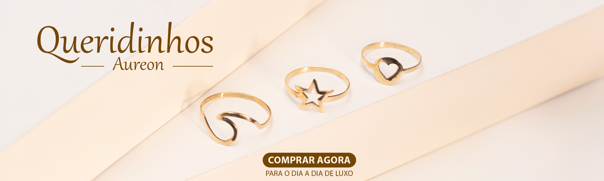 Queridinhos Aureon — anéis em ouro 18k para o dia a dia