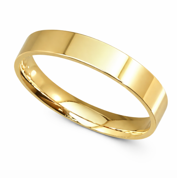 Aliança de Ouro Reta 4mm