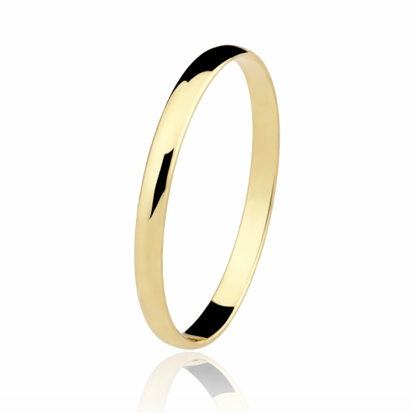 Aliança de Ouro Tradicional Abaulada 3mm