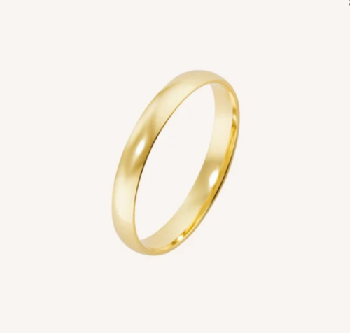 Aliança de Ouro Tradicional Abaulada 4mm