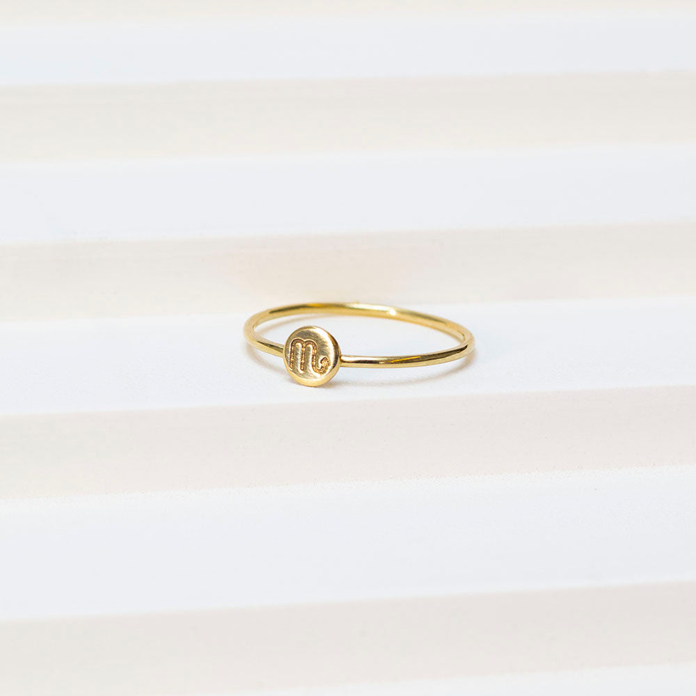 Anel Signo - Escorpião em ouro 18k
