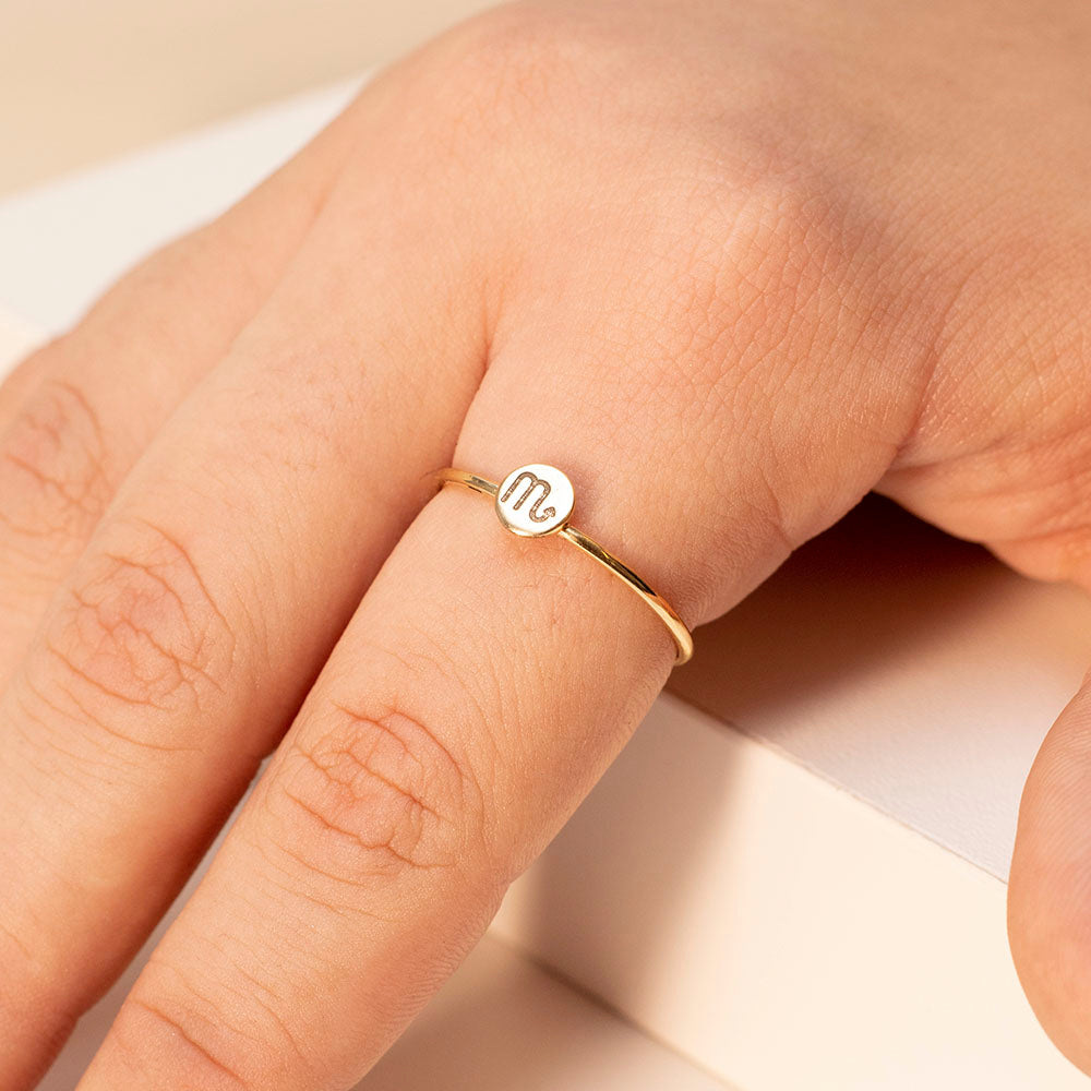 Anel Signo - Escorpião em ouro 18k