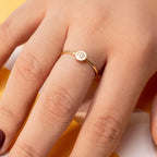 Anel Signo - Virgem em ouro 18k
