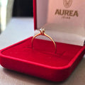 Anel Solitário P em ouro 18k