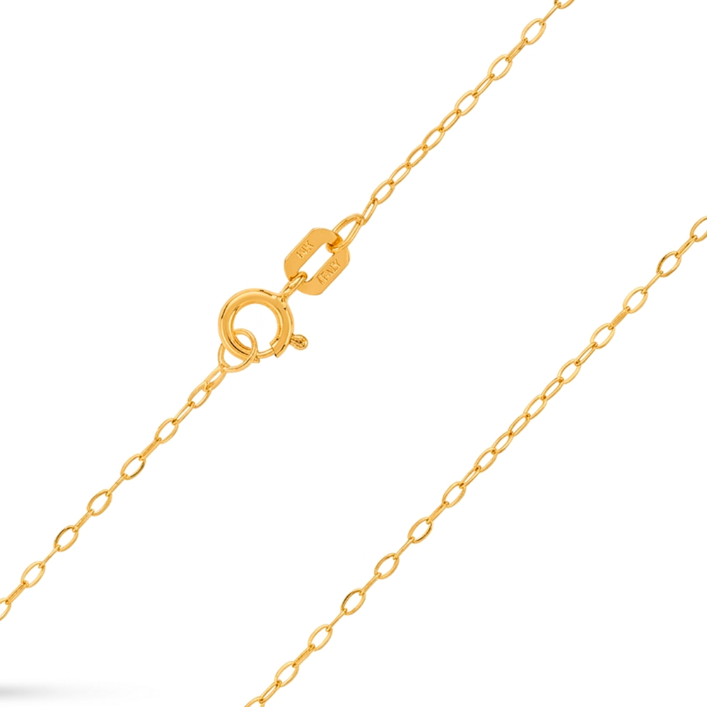 Colar Corrente Americana 45cm em ouro 18K