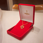 Pingente Alfabeto Coração + Letra em Ouro 18k