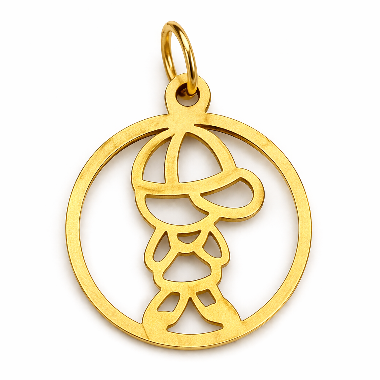 Pingente Filhos - Circulo Menino em Ouro 18k