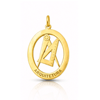 Pingente Profissões - Arquitetura em Ouro 18k