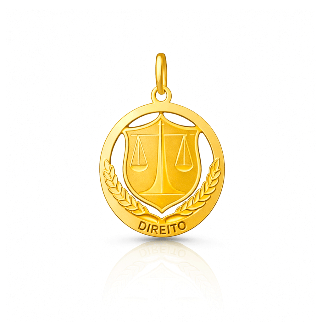 Pingente Profissões - Direito em Ouro 18k