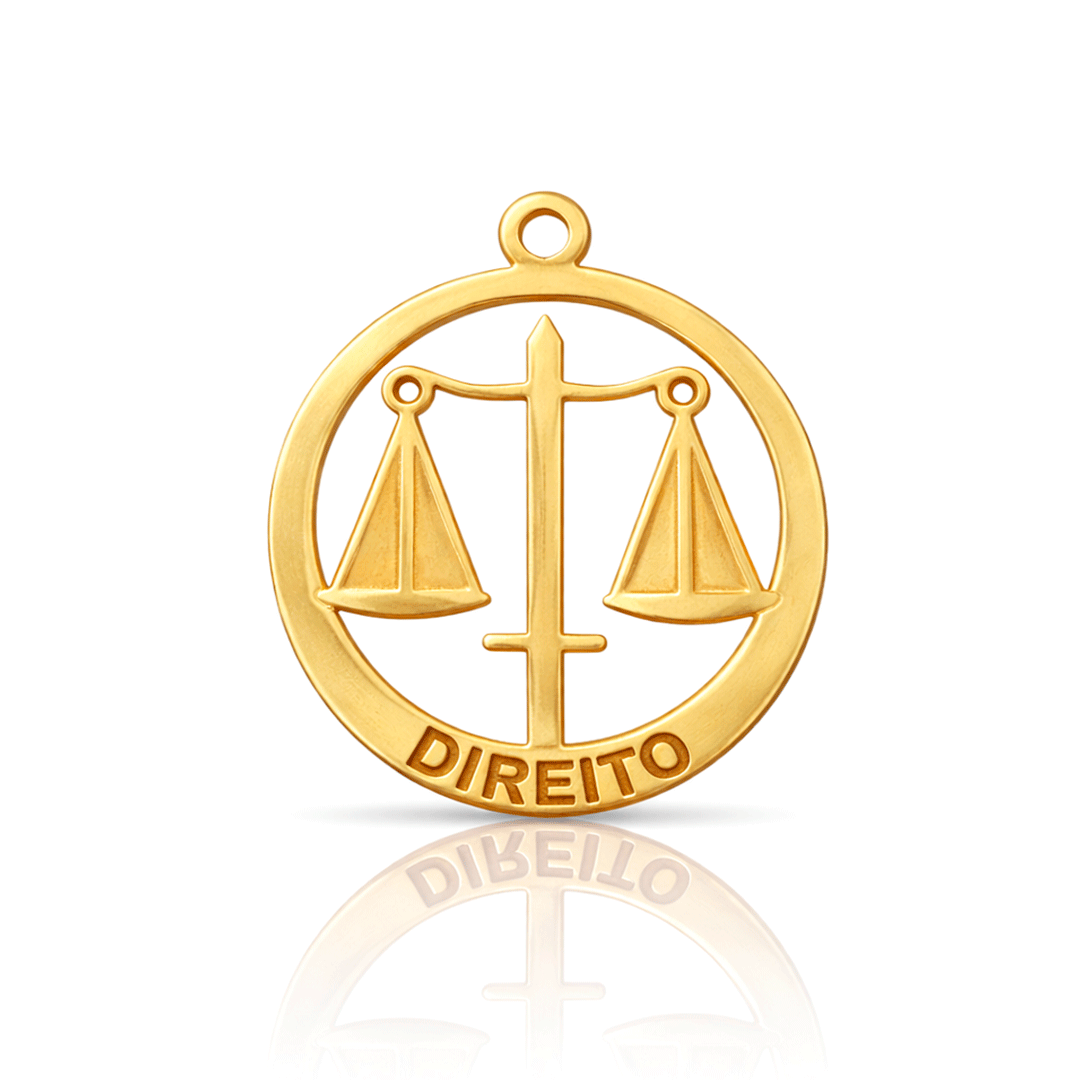 Pingente Profissões - Direito em Ouro 18K