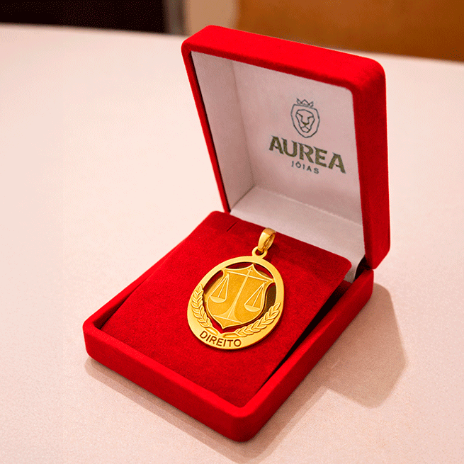 Pingente Profissões - Direito em Ouro 18k