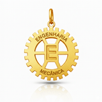 Pingente Profissões - Engenharia Mecânica em Ouro 18K