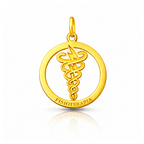 Pingente Profissões - Fisioterapia em Ouro 18k