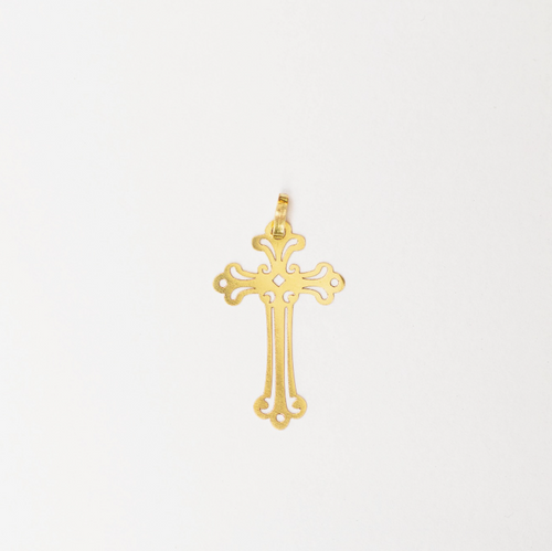 Pingente Religioso - Cruz vazada em Ouro 18k