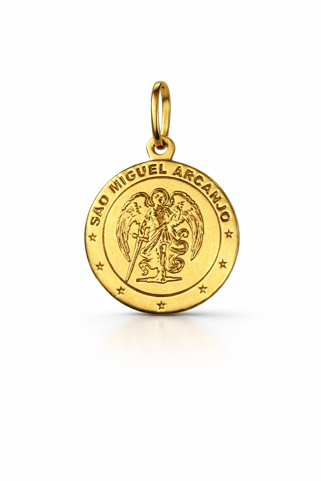 Pingente Religioso - São Miguel Arcanjo em Ouro 18k